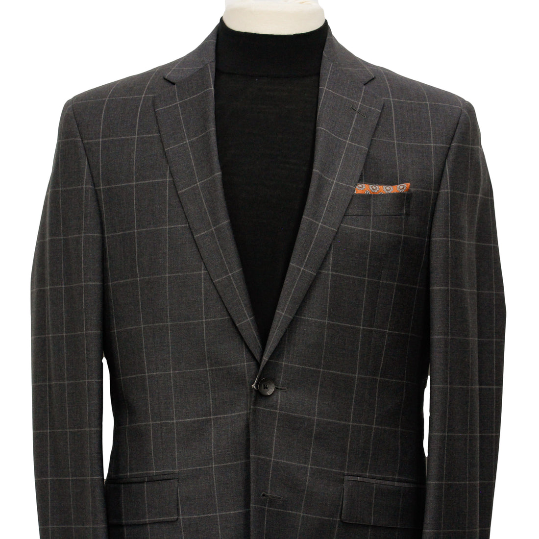Charcoal Window-pane Check - Fraser Slim Fit Suit Jack Victor - Boutique Jacques International