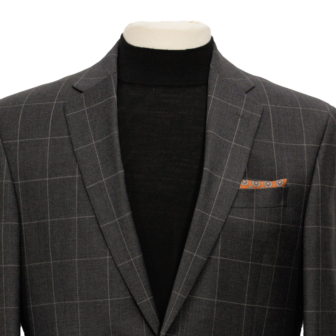 Charcoal Window-pane Check - Fraser Slim Fit Suit Jack Victor - Boutique Jacques International