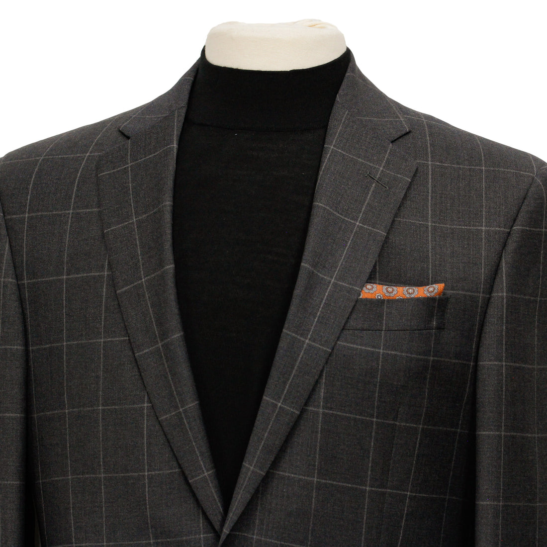 Charcoal Window-pane Check - Fraser Slim Fit Suit Jack Victor - Boutique Jacques International