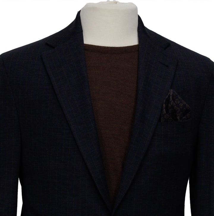 Navy Stripe Hartford Contemporary Fit Loro Piana Knit Suit - Jack Victor - Boutique Jacques International
