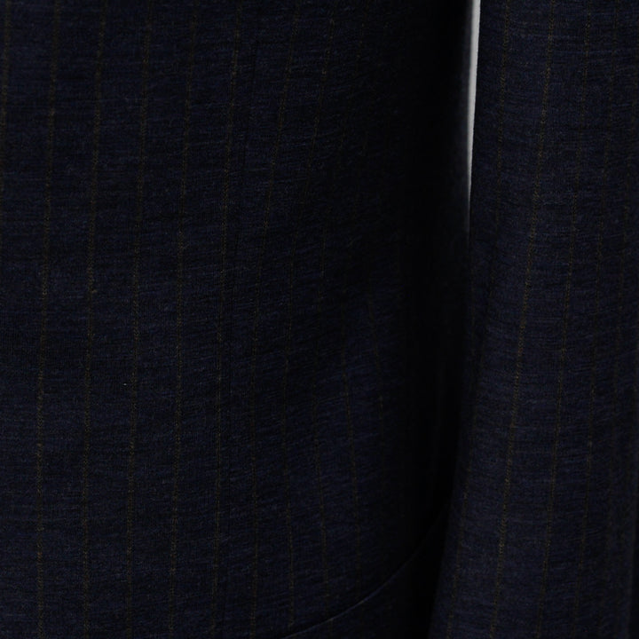 Navy Stripe Hartford Contemporary Fit Loro Piana Knit Suit - Jack Victor - Boutique Jacques International