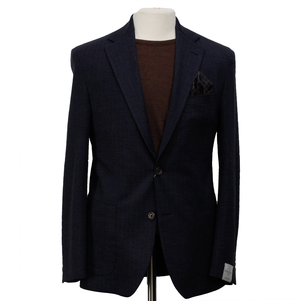 Navy Stripe Hartford Contemporary Fit Loro Piana Knit Suit - Jack Victor - Boutique Jacques International