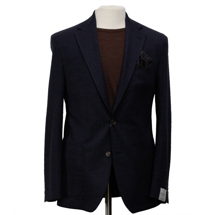 Navy Stripe Hartford Contemporary Fit Loro Piana Knit Suit - Jack Victor - Boutique Jacques International