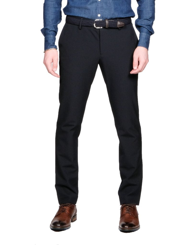 Ceramica Rob Slim Fit Stretch Blue Dress Pant - ALBERTO - Boutique Jacques International