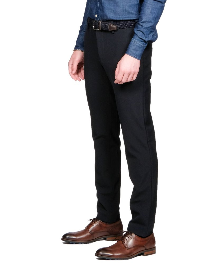 Ceramica Rob Slim Fit Stretch Blue Dress Pant - ALBERTO - Boutique Jacques International