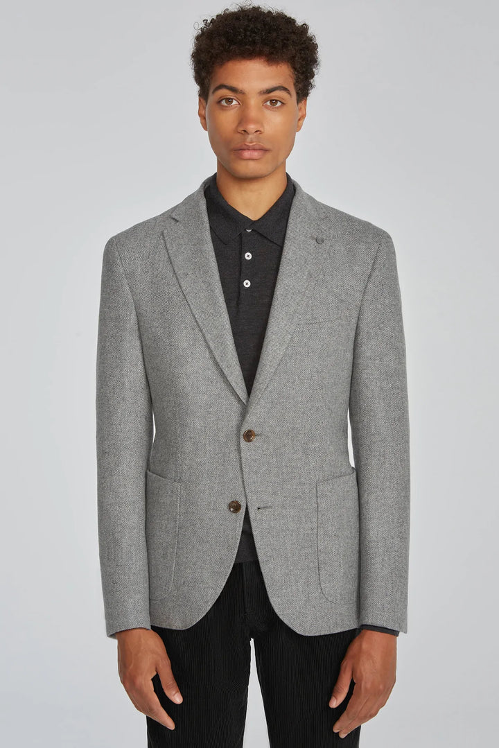 Light Grey Hybrid Sport Jacket Contemporary Fit - Jack Victor - Boutique Jacques International