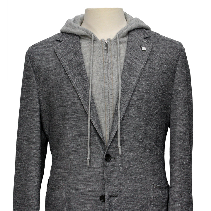 Gray Cotton Unconstructed Brent Contemporary Fit Cardigan Jacket - Jack Victor - Boutique Jacques International