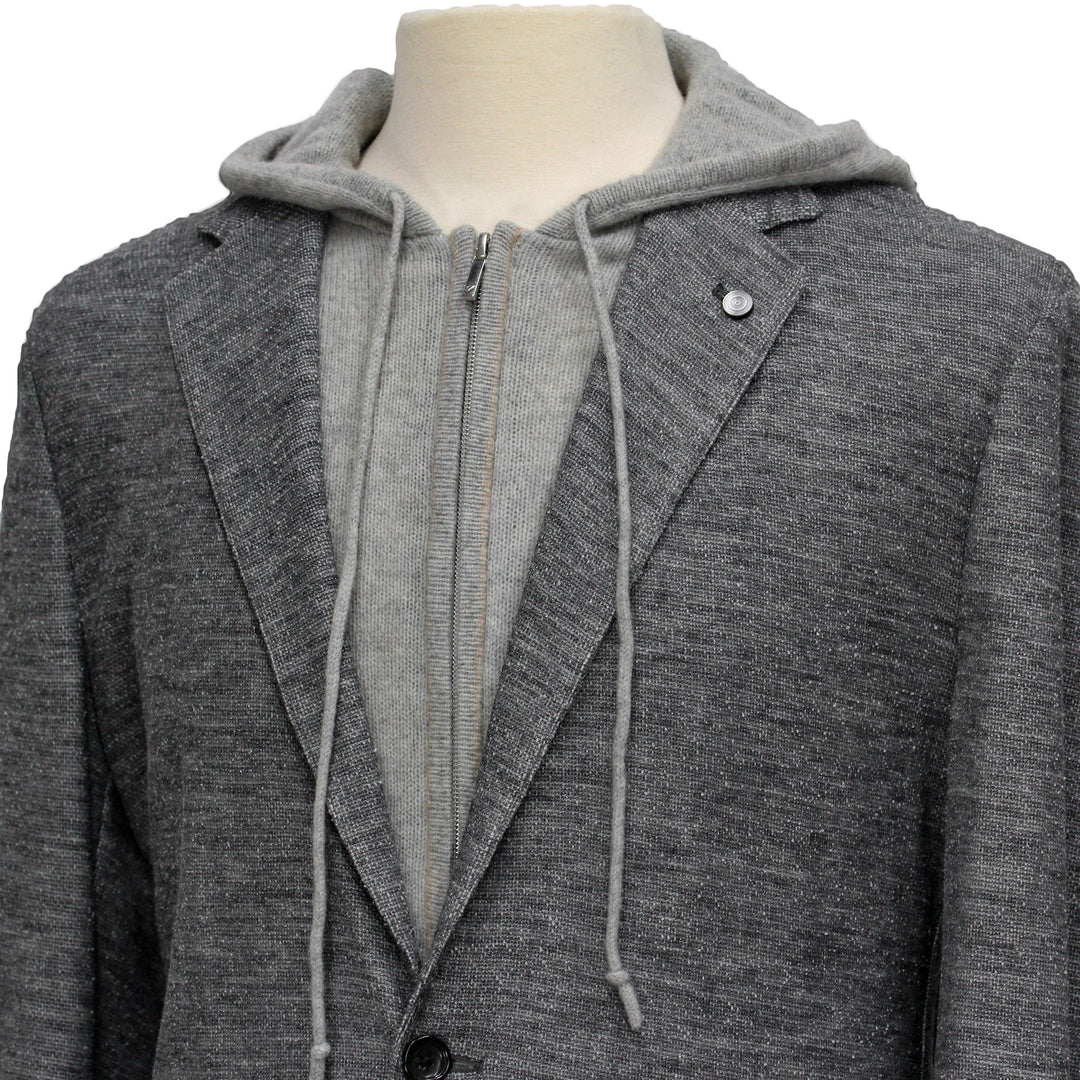 Gray Cotton Unconstructed Brent Contemporary Fit Cardigan Jacket - Jack Victor - Boutique Jacques International