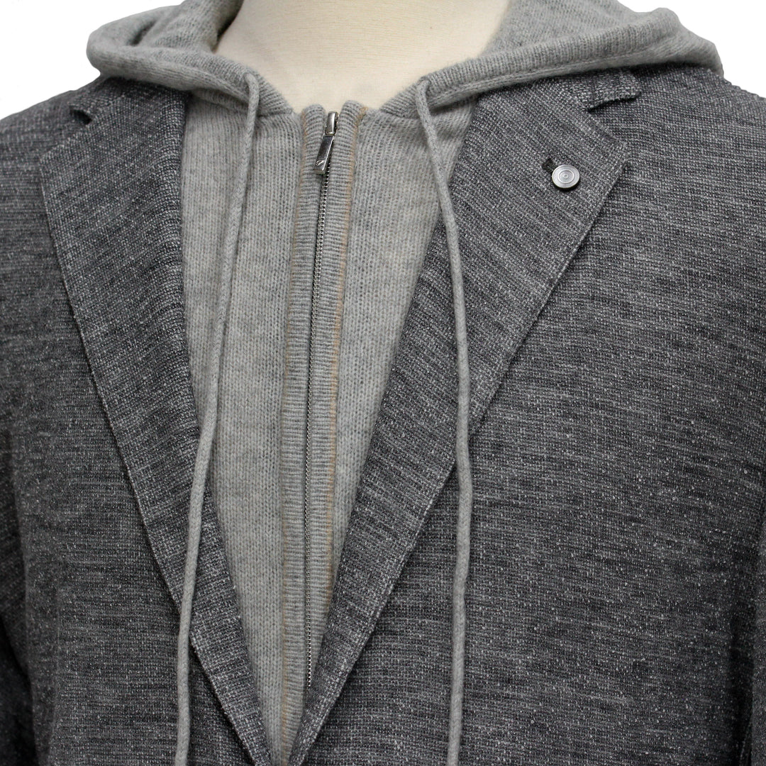 Gray Cotton Unconstructed Brent Contemporary Fit Cardigan Jacket - Jack Victor - Boutique Jacques International