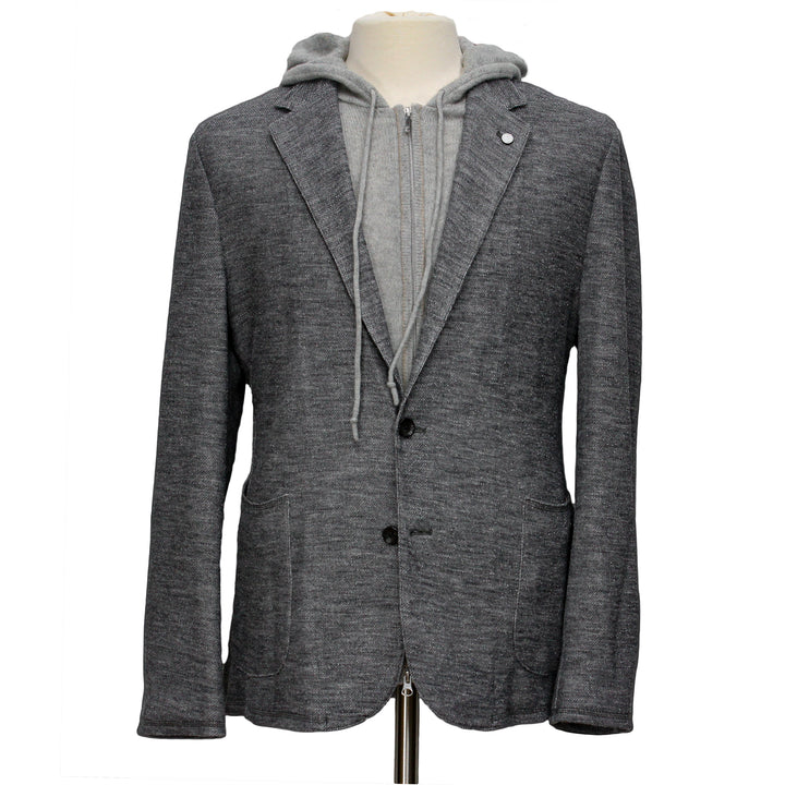 Gray Cotton Unconstructed Brent Contemporary Fit Cardigan Jacket - Jack Victor - Boutique Jacques International