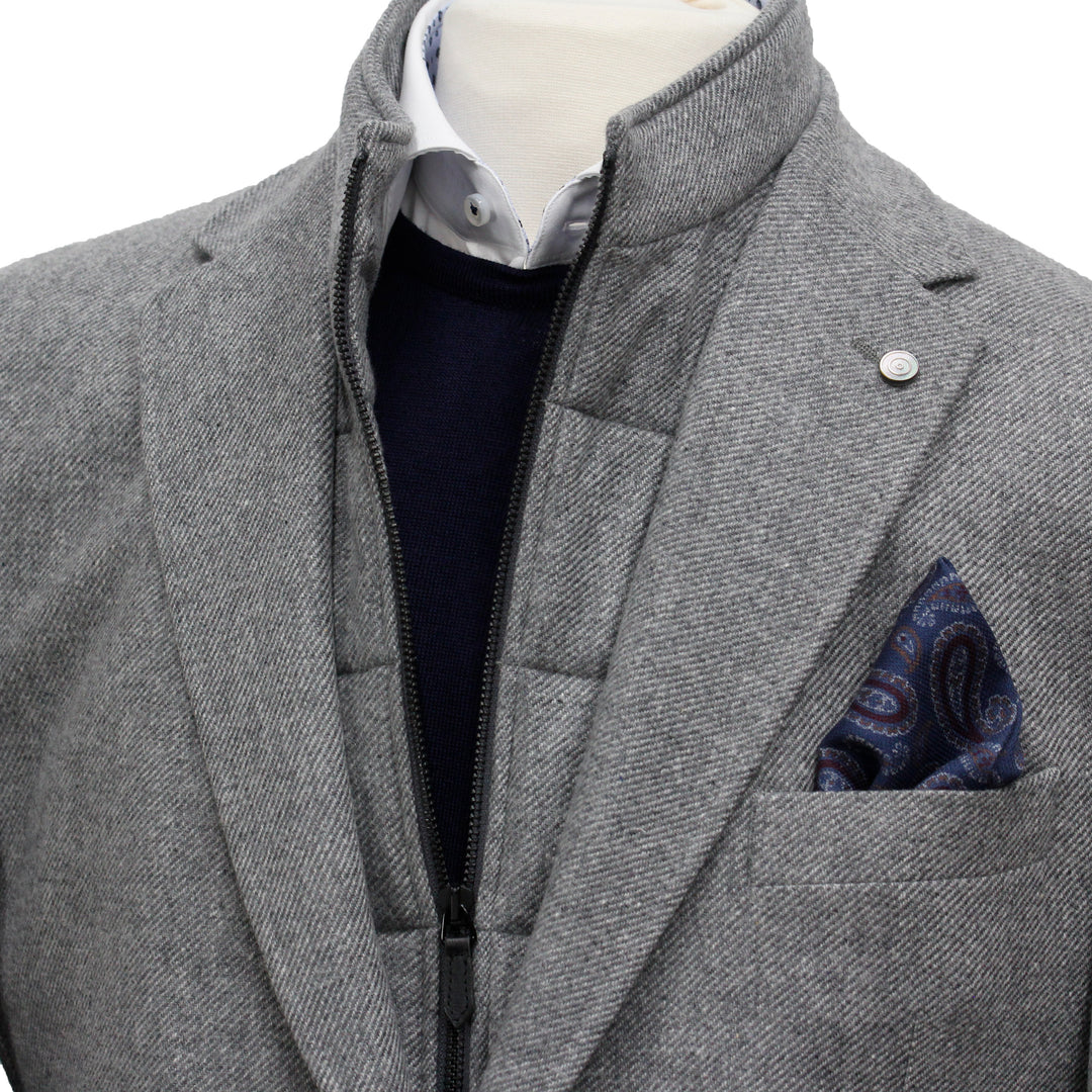 Light Grey Hybrid Sport Jacket Contemporary Fit - Jack Victor - Boutique Jacques International