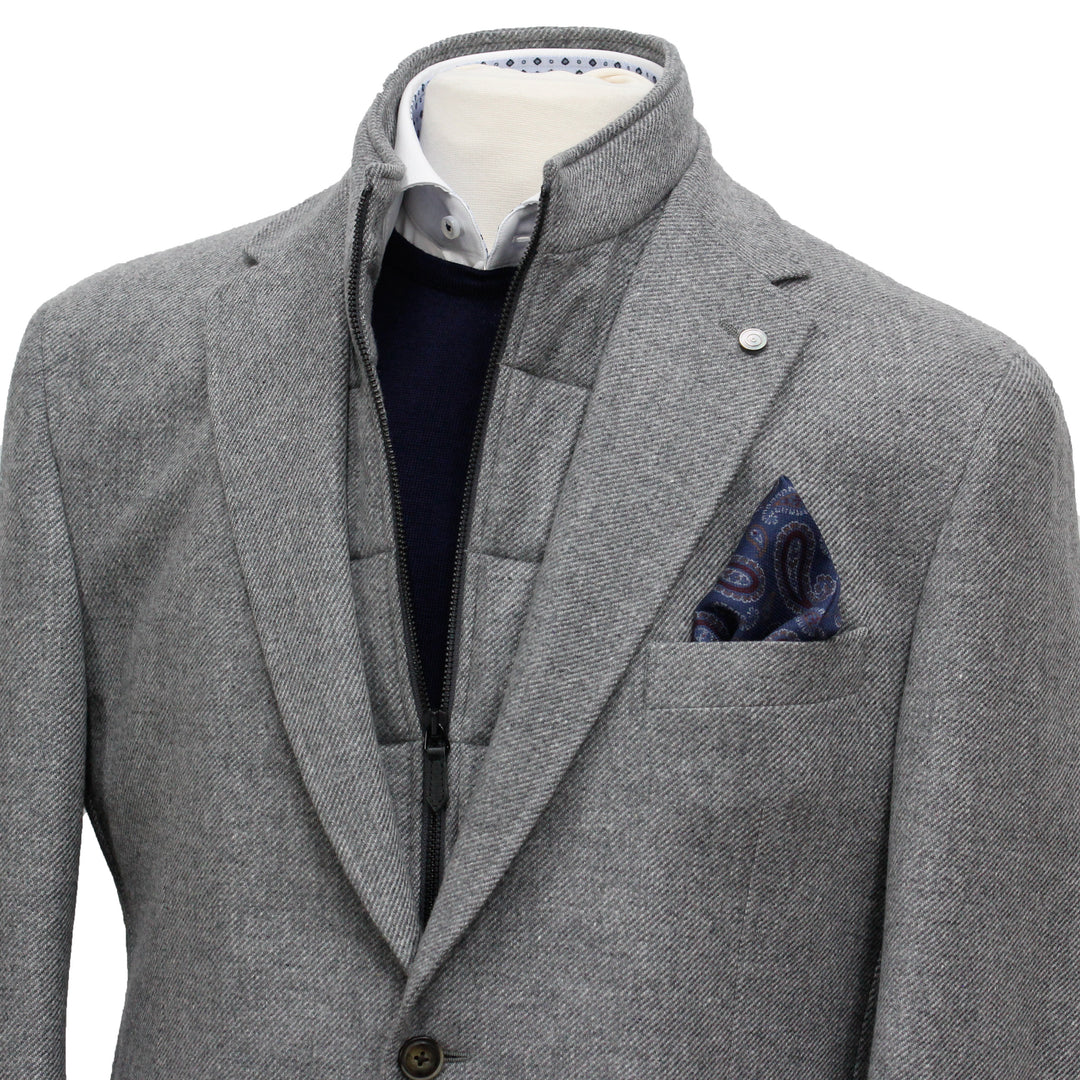 Light Grey Hybrid Sport Jacket Contemporary Fit - Jack Victor - Boutique Jacques International