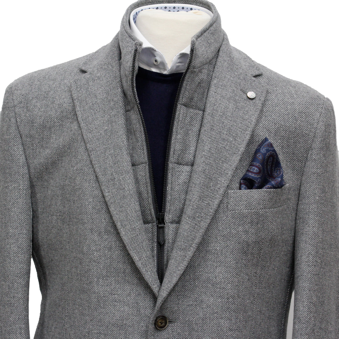 Light Grey Hybrid Sport Jacket Contemporary Fit - Jack Victor - Boutique Jacques International