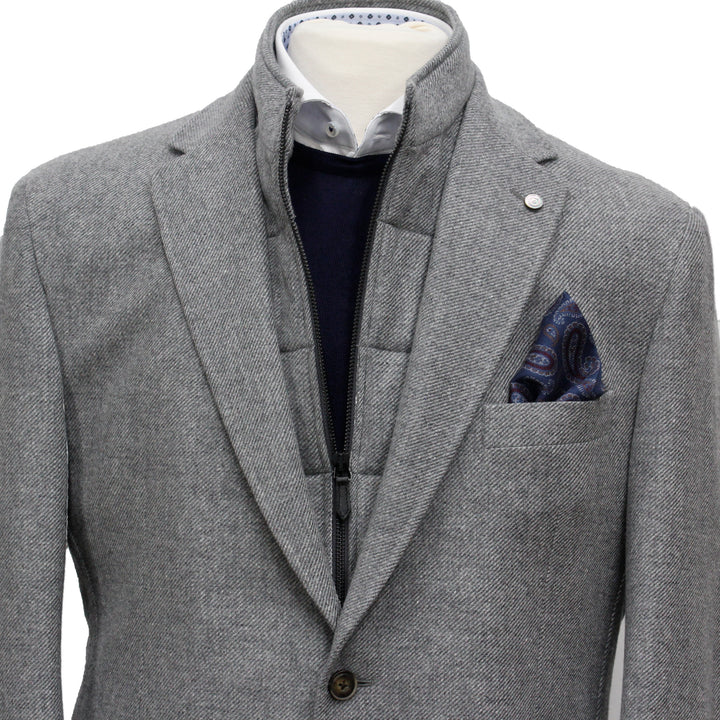 Light Grey Hybrid Sport Jacket Contemporary Fit - Jack Victor - Boutique Jacques International