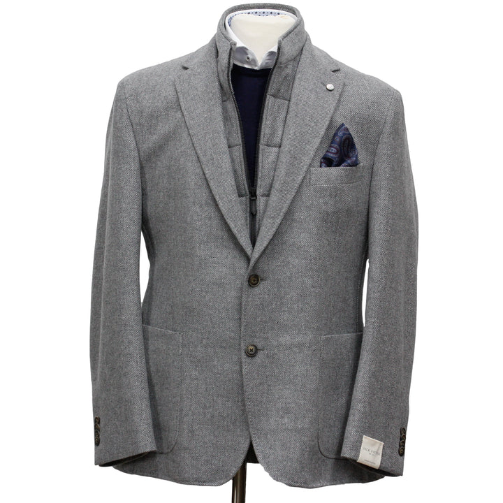 Light Grey Hybrid Sport Jacket Contemporary Fit - Jack Victor - Boutique Jacques International