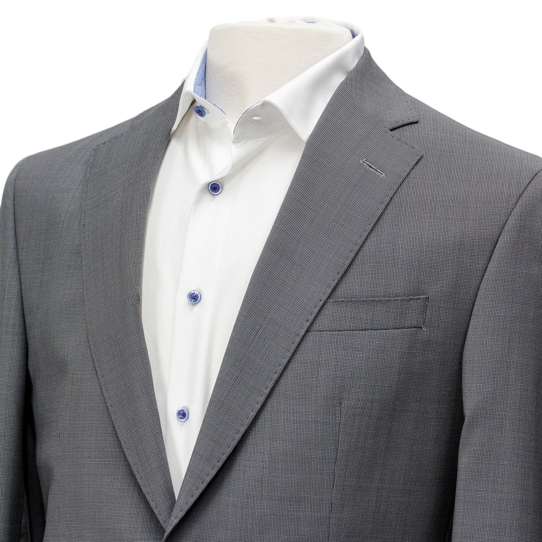 Gray Neat Birdseye Pattern Orleans Slim Fit Suit - Jack Victor - Boutique Jacques International