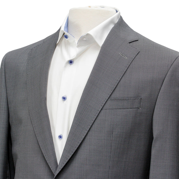 Gray Neat Birdseye Pattern Orleans Slim Fit Suit - Jack Victor - Boutique Jacques International