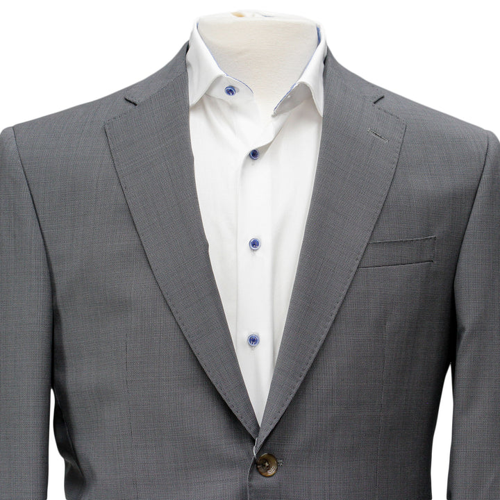 Gray Neat Birdseye Pattern Orleans Slim Fit Suit - Jack Victor - Boutique Jacques International