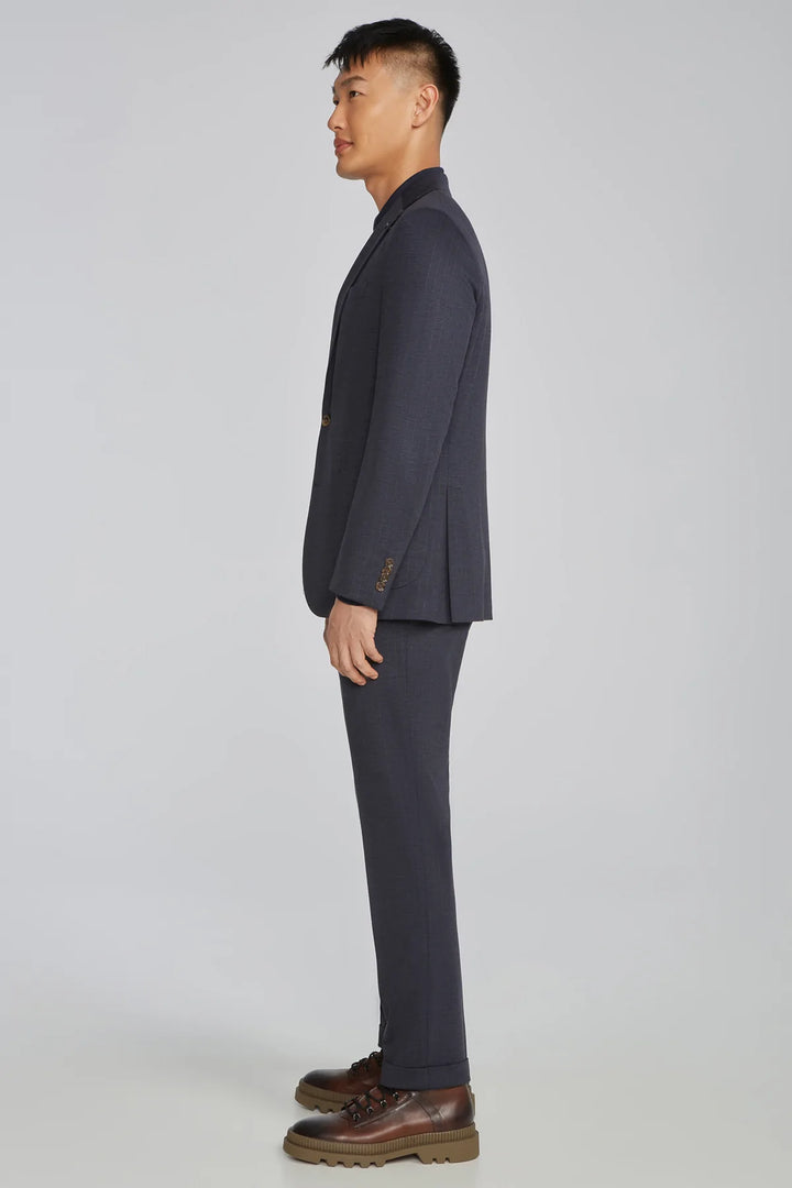 Navy Stripe Hartford Contemporary Fit Loro Piana Knit Suit - Jack Victor - Boutique Jacques International