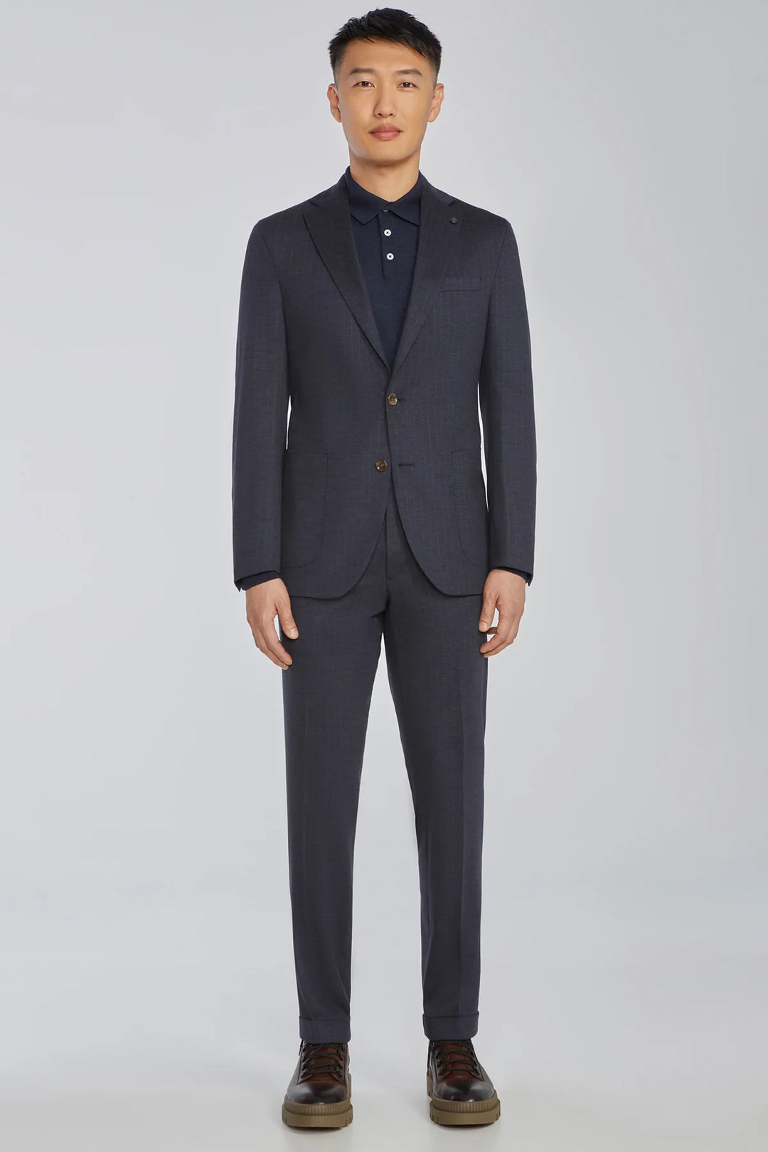 Navy Stripe Hartford Contemporary Fit Loro Piana Knit Suit - Jack Victor - Boutique Jacques International