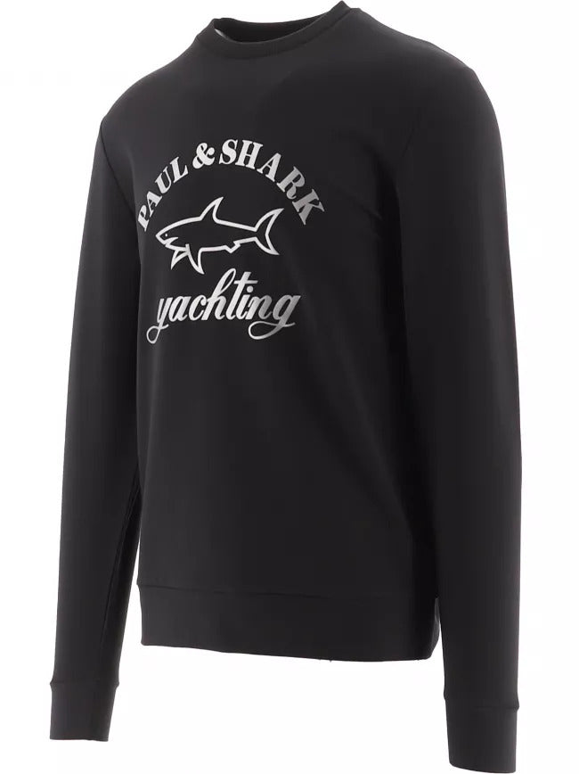 Black Cotton Crewneck Sweatshirt - Paul & Shark - Boutique Jacques International