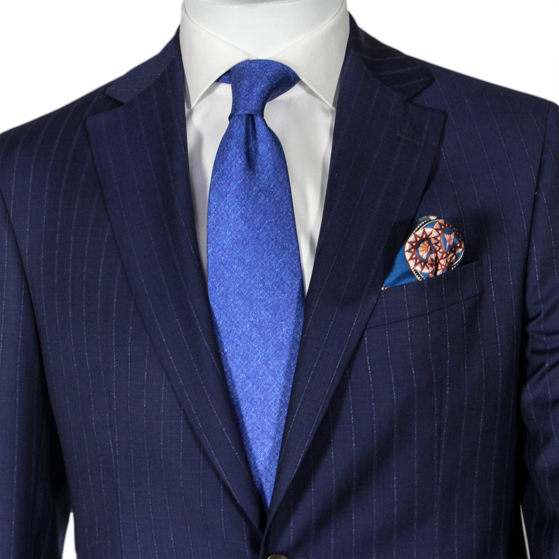 Atlantic Blue Bouclé Pin-Stripe Slim Fit Urban Sartorial Suit – Boutique  Jacques International