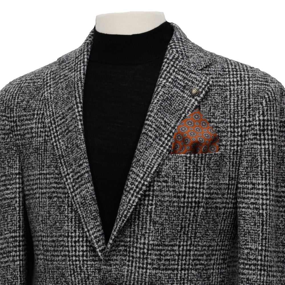 Gray Check Contemporary Fit Wool Silk Sport Jacket - Jack Victor - Boutique Jacques International