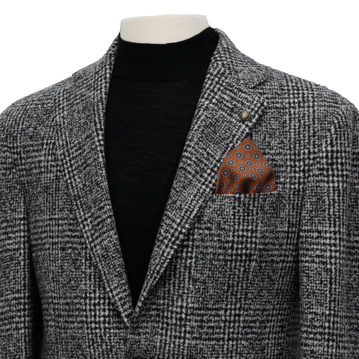 Gray Check Contemporary Fit Wool Silk Sport Jacket - Jack Victor - Boutique Jacques International