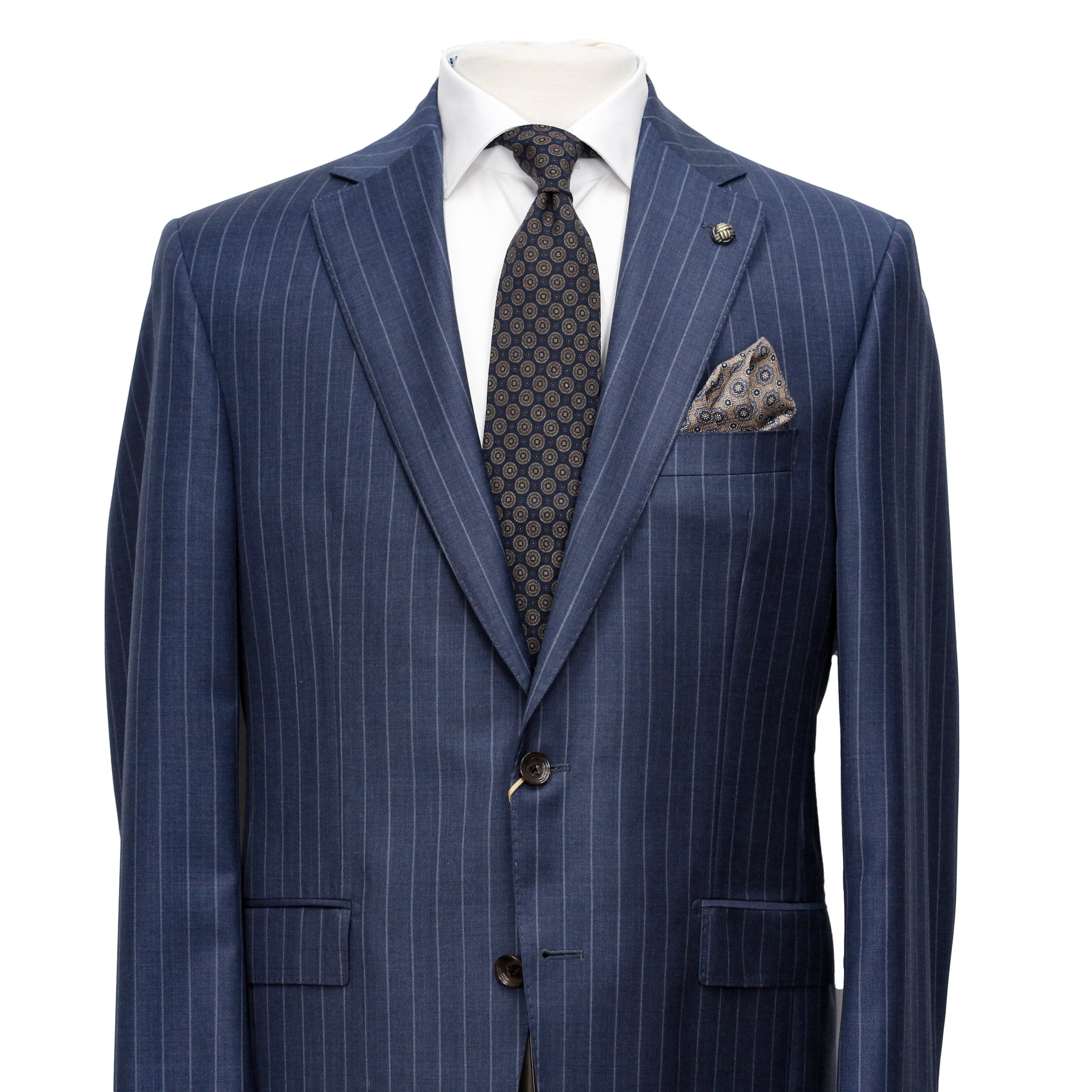 Mid-Blue Pinstripe Essence Modern Fit Suit - Jack Victor - Boutique Jacques International