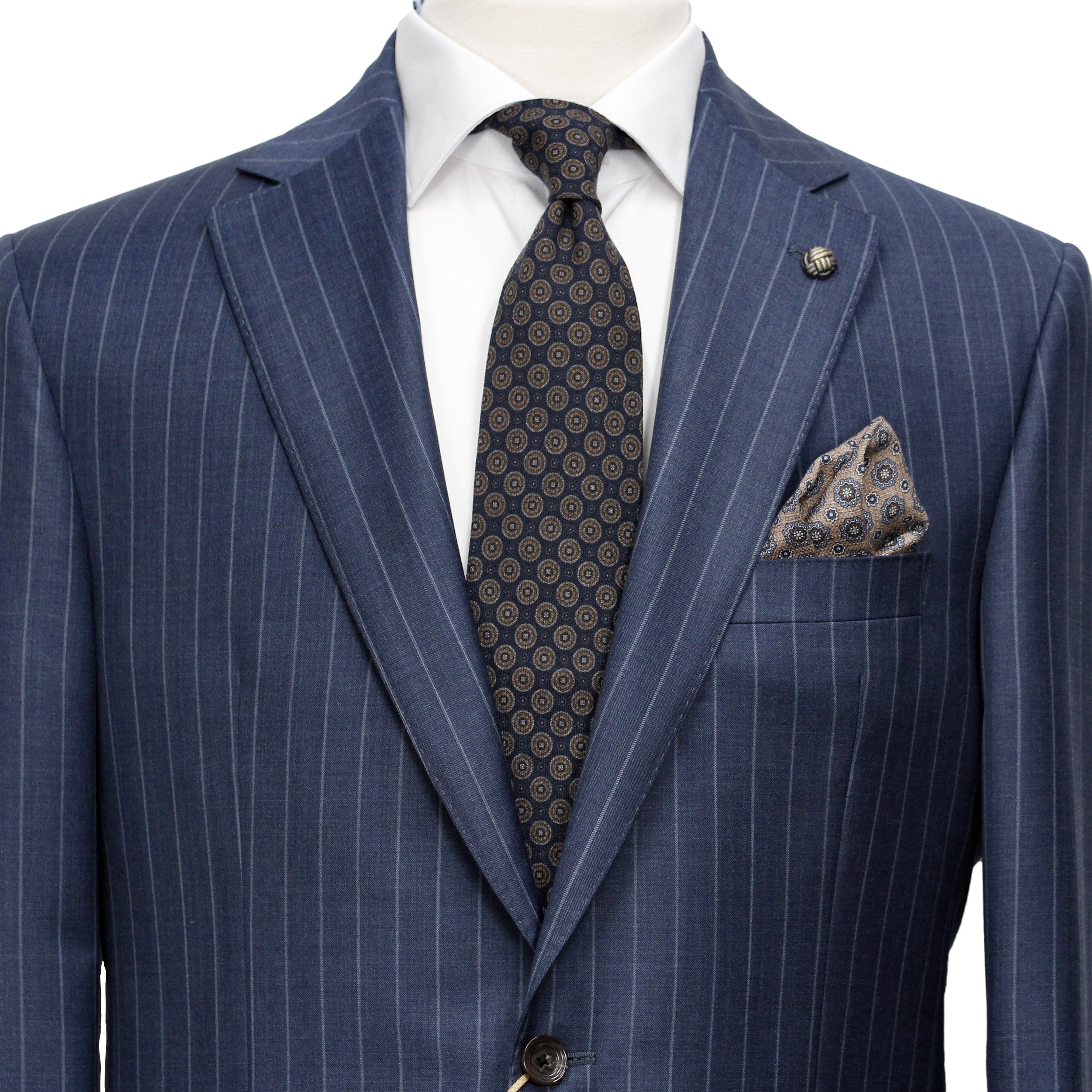 Mid-Blue Pinstripe Essence Modern Fit Suit - Jack Victor - Boutique Jacques International