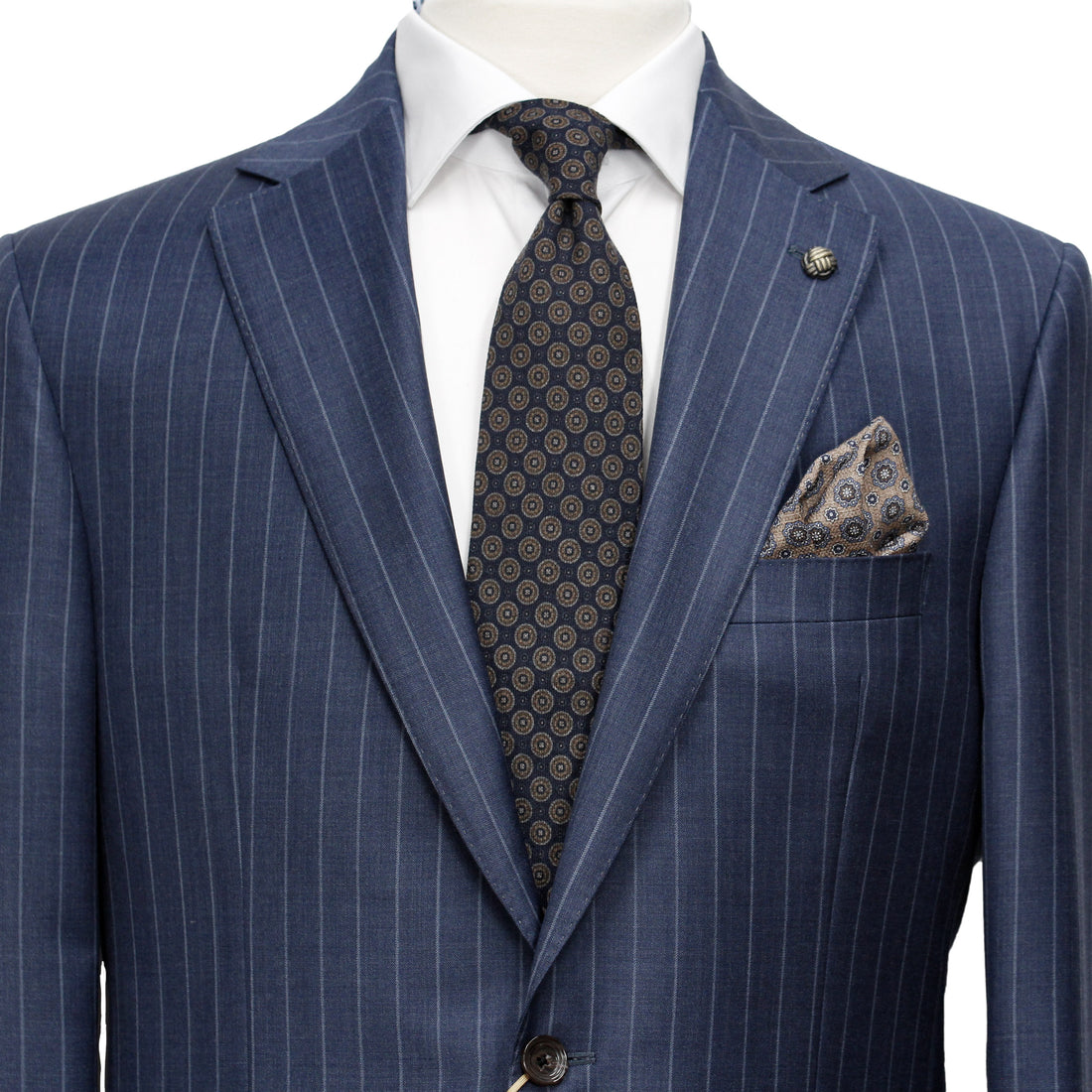 Mid-Blue Pinstripe Essence Modern Fit Suit - Jack Victor - Boutique Jacques International