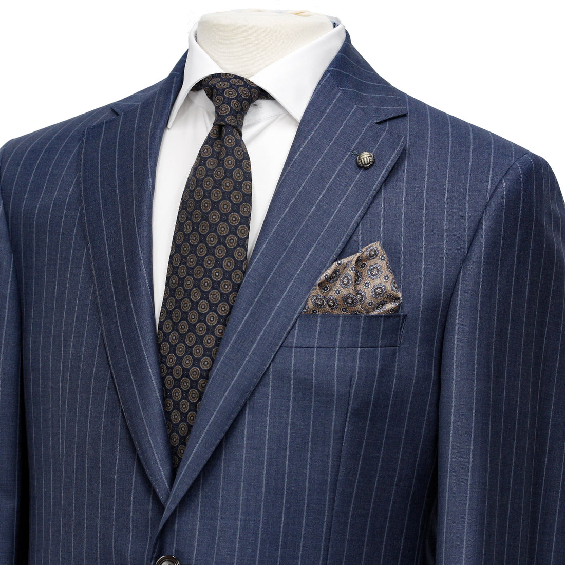 Mid-Blue Pinstripe Essence Modern Fit Suit - Jack Victor - Boutique Jacques International