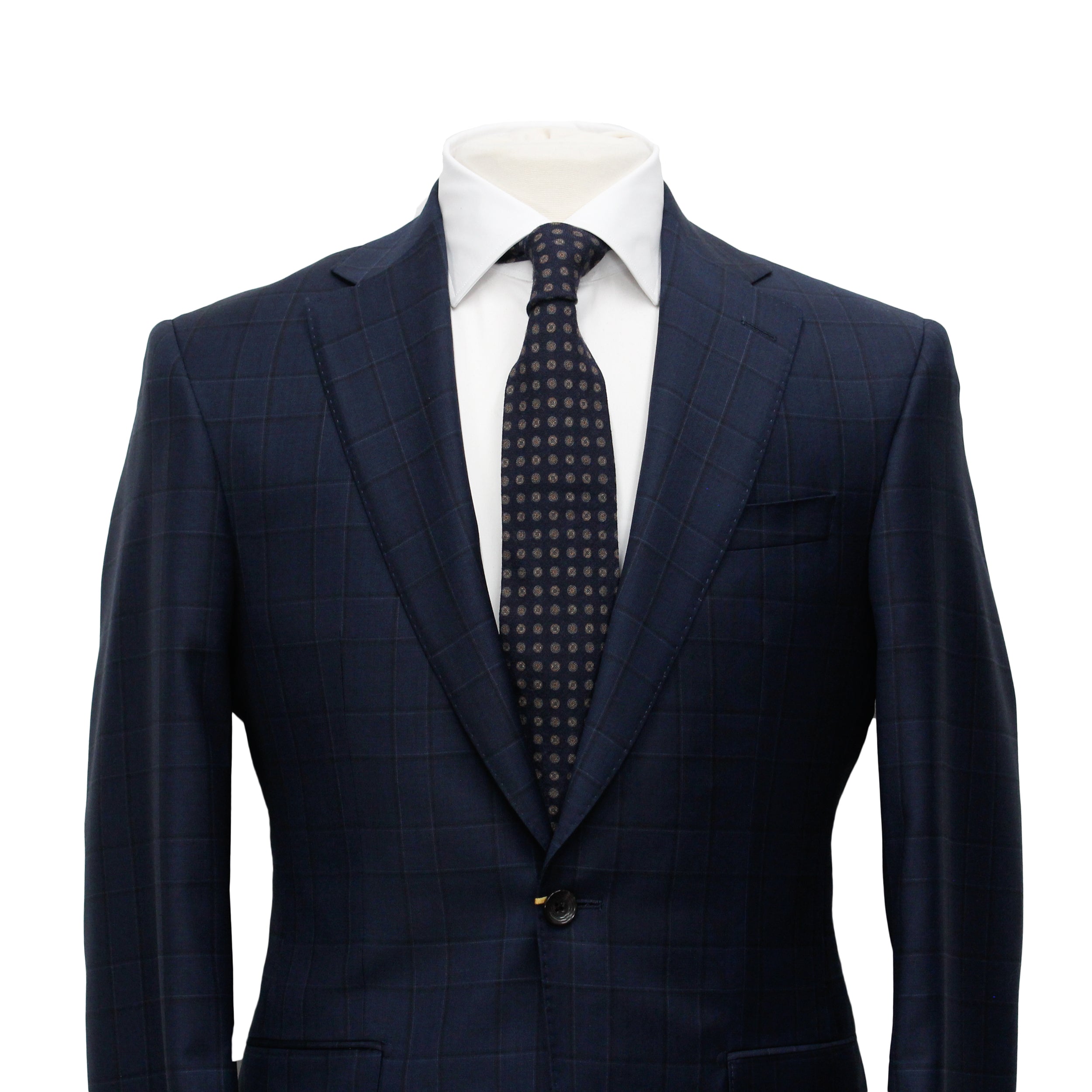 Midnight Blue Check Century Classic Fit Suit - Jack Victor - Boutique Jacques International