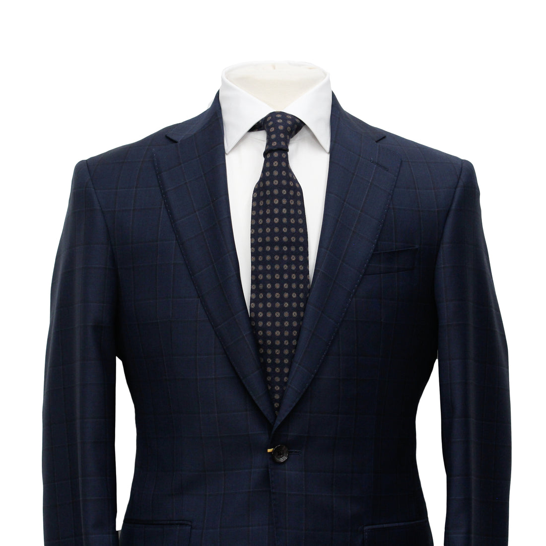 Midnight Blue Check Century Classic Fit Suit - Jack Victor - Boutique Jacques International