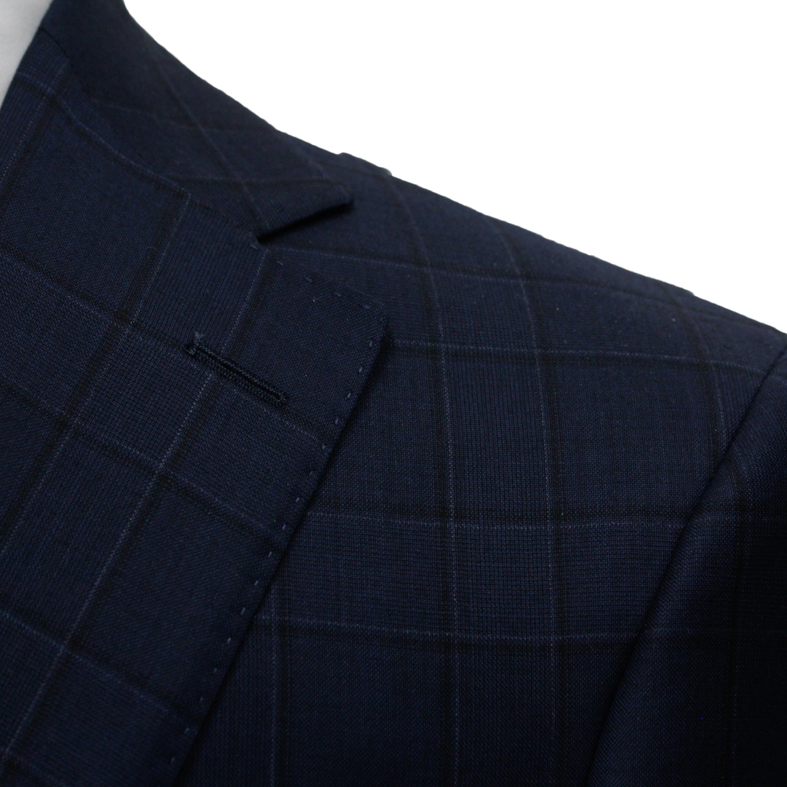 Midnight Blue Check Century Classic Fit Suit - Jack Victor - Boutique Jacques International