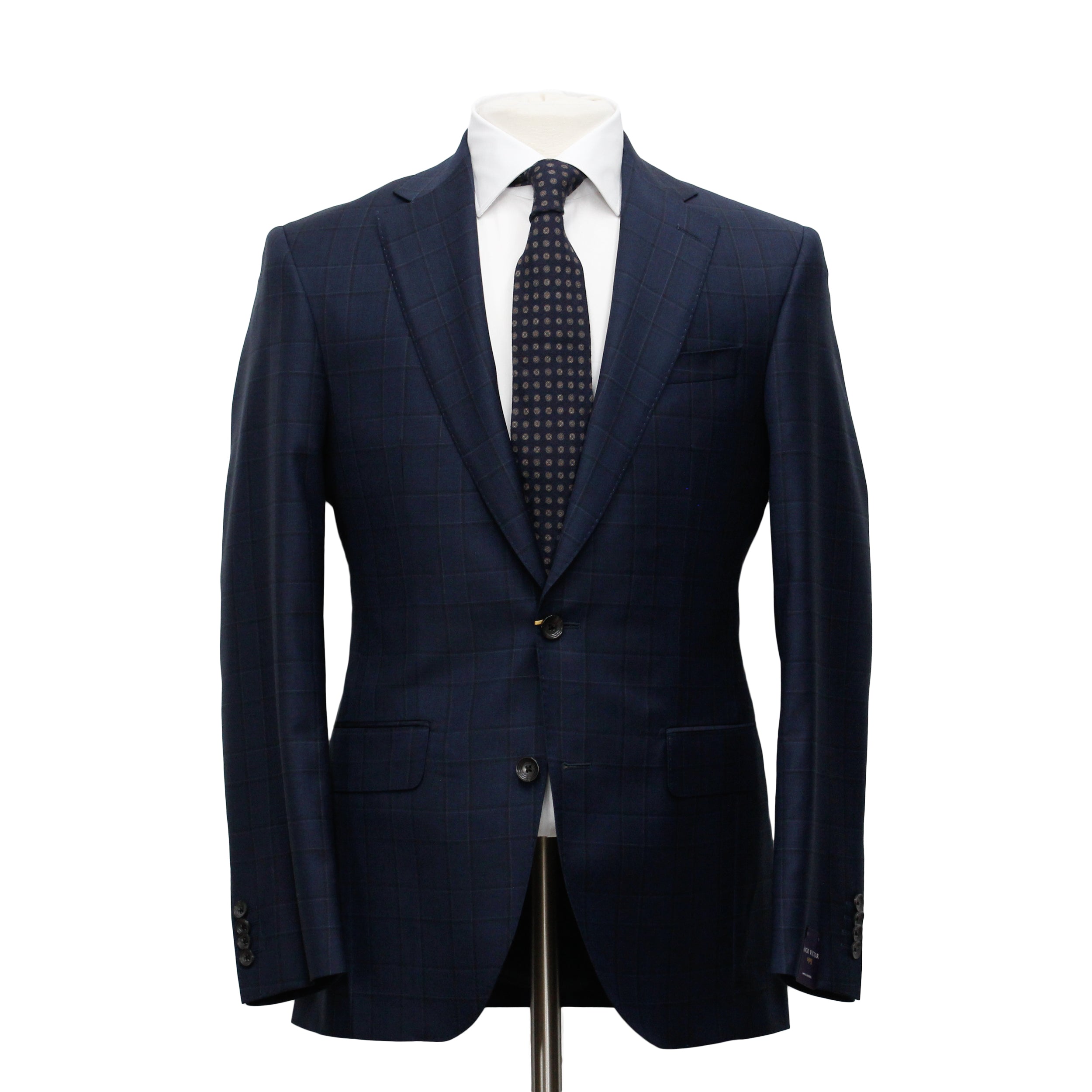 Midnight Blue Check Century Classic Fit Suit - Jack Victor - Boutique Jacques International