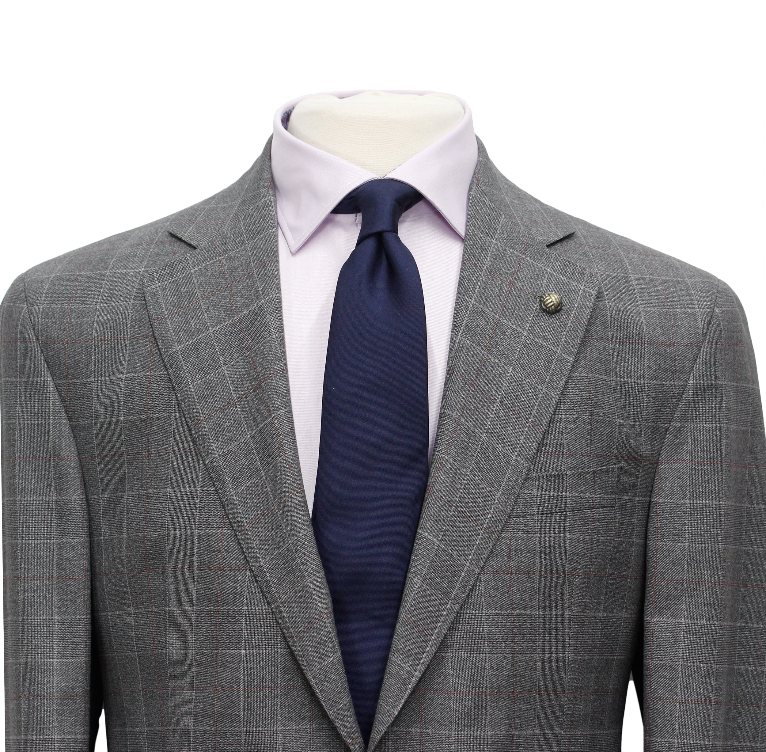 Gray Fine Prince of Wales Check Mason Contemporary Fit Suit - Jack Victor - Boutique Jacques International
