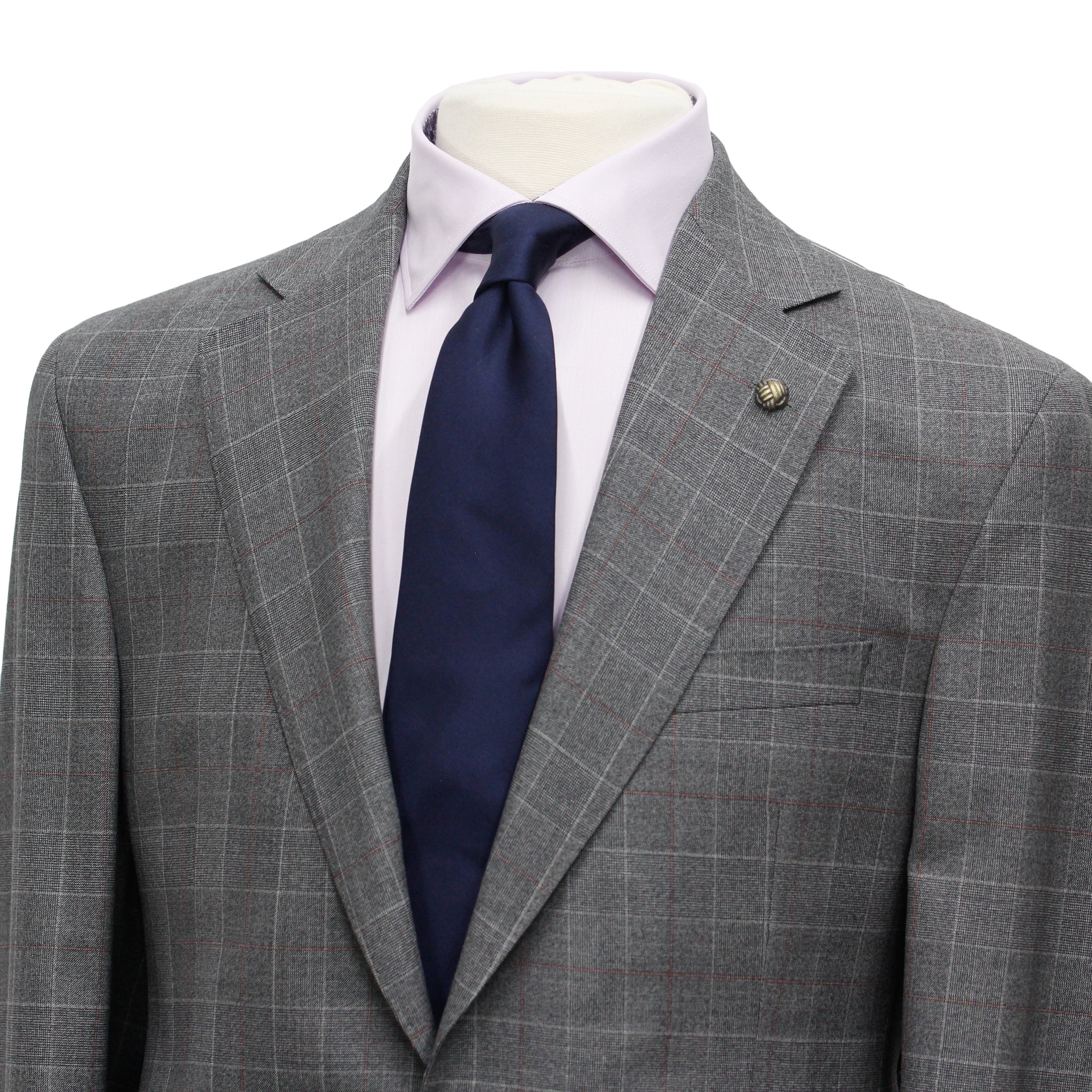 Gray Fine Prince of Wales Check Mason Contemporary Fit Suit - Jack Victor - Boutique Jacques International