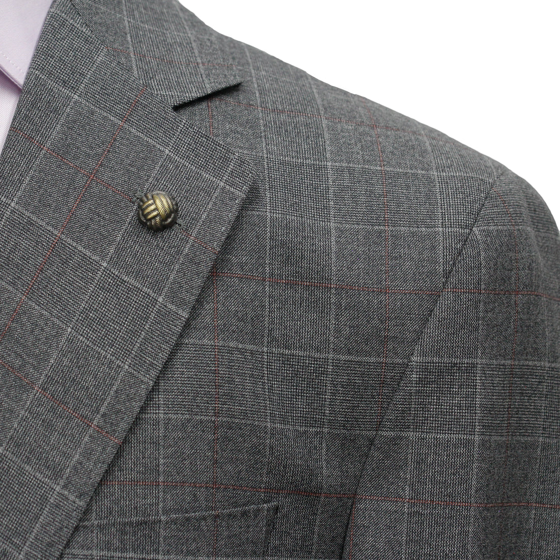 Gray Fine Prince of Wales Check Mason Contemporary Fit Suit - Jack Victor - Boutique Jacques International