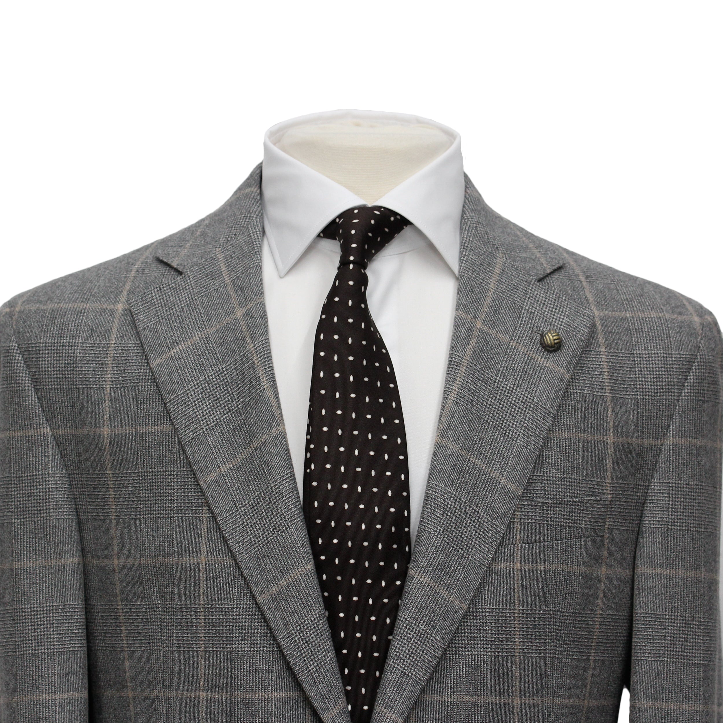 Gray Prince of Wales Check Mason Contemporary Fit DRAGO Wool Suit - Jack Victor - Boutique Jacques International