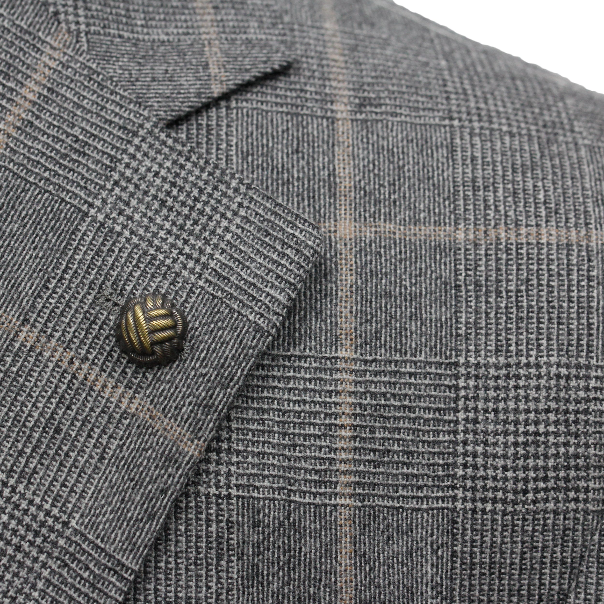 Gray Prince of Wales Check Mason Contemporary Fit DRAGO Wool Suit - Jack Victor - Boutique Jacques International
