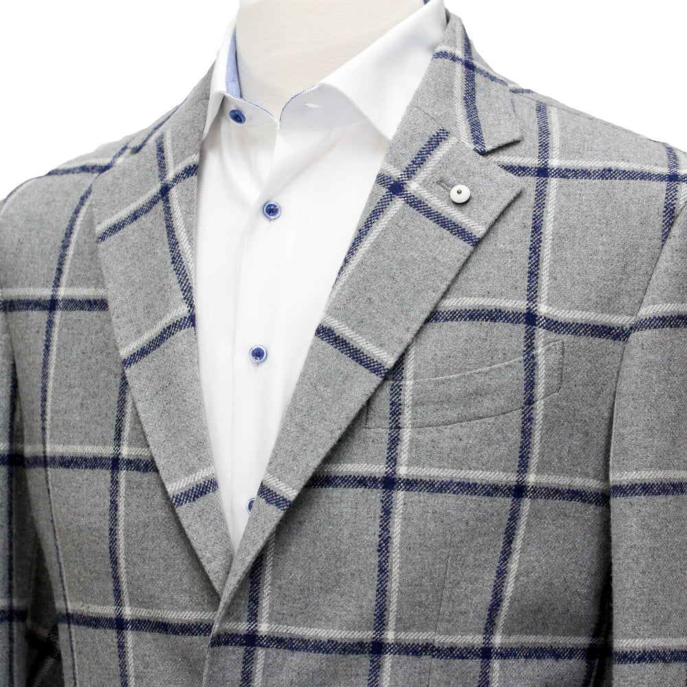 Gray Check Unconstructed Sport Coat - L.B.M 1911 - Boutique Jacques International