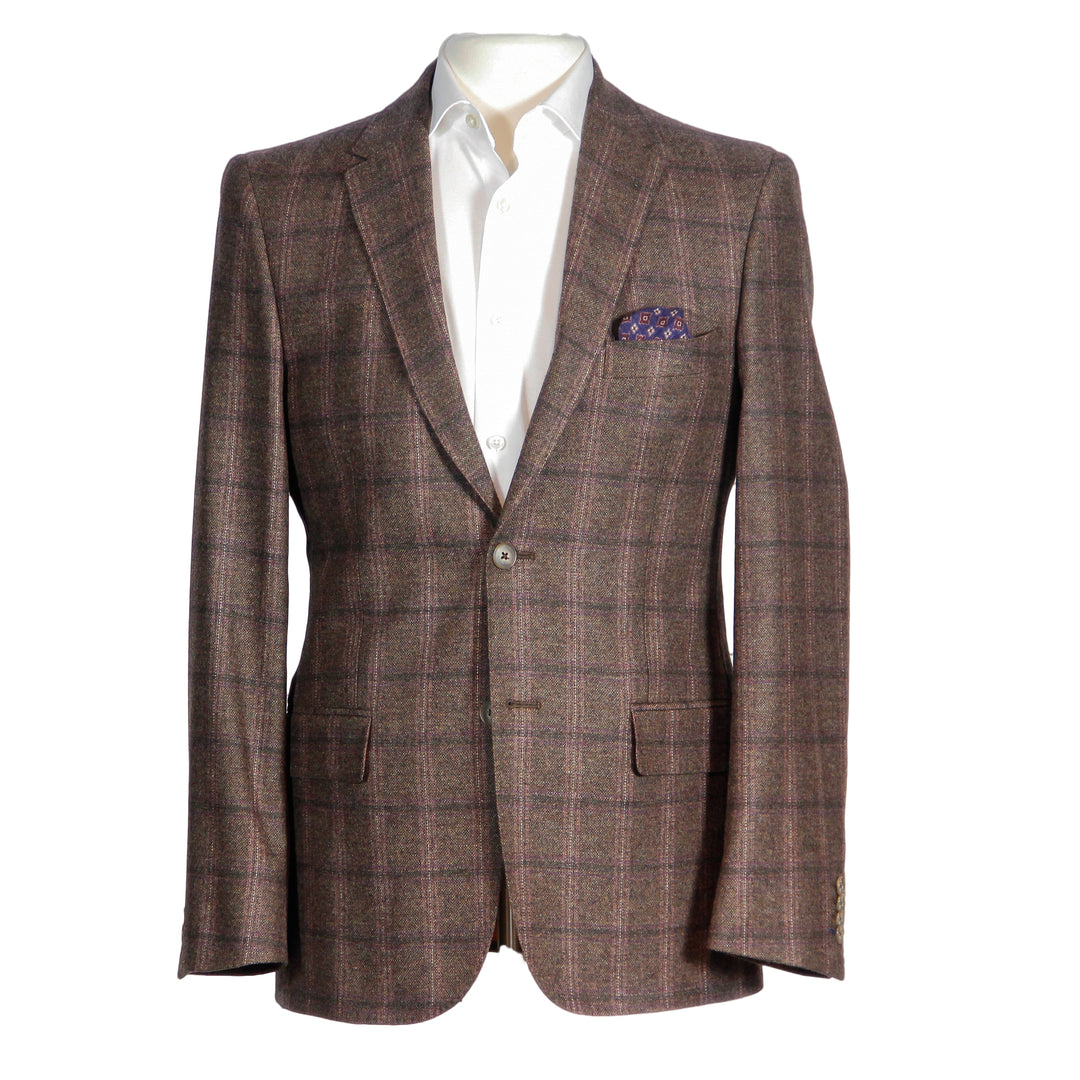 Brown Check Contemporary Fit Sport Coat - Boutique Jacques International