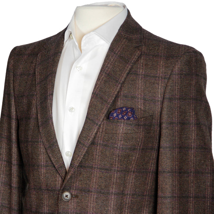Brown Check Contemporary Fit Sport Coat - Boutique Jacques International