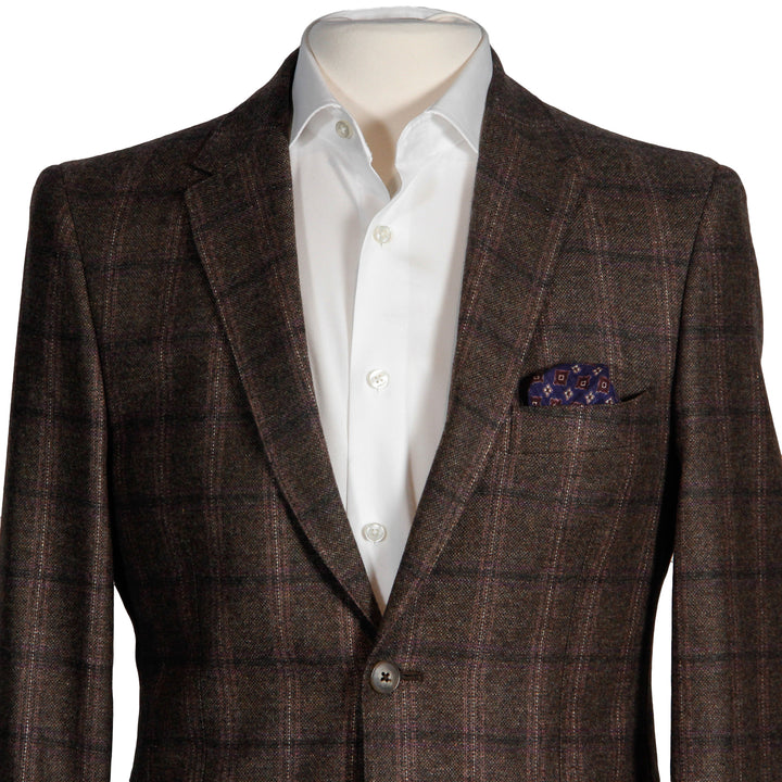 Brown Check Contemporary Fit Sport Coat - Boutique Jacques International