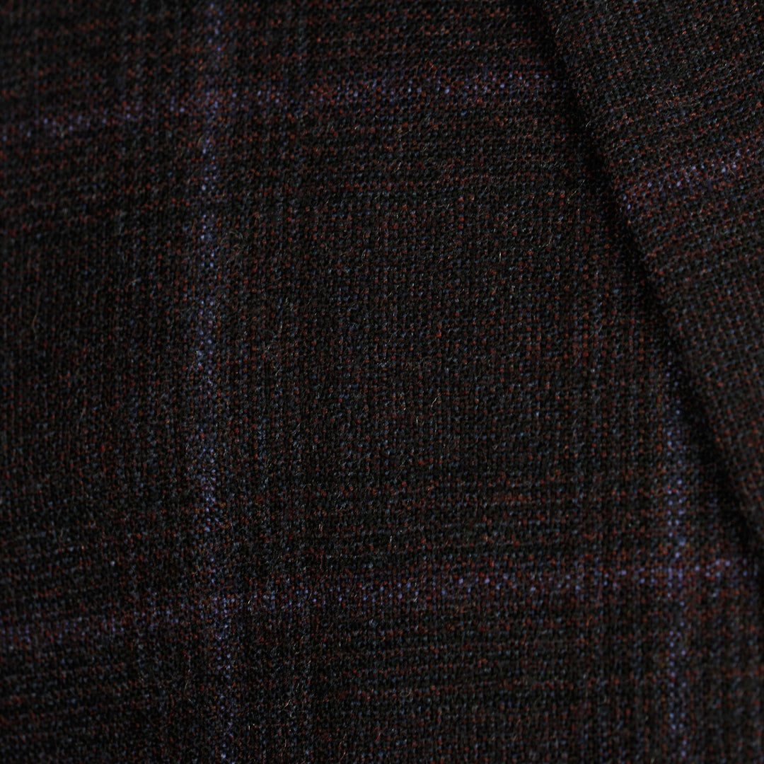 Maroon Windowpane Check - Ink Slim Fit - Boutique Jacques International