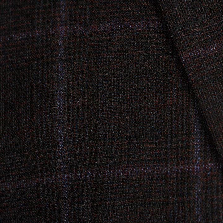 Maroon Windowpane Check - Ink Slim Fit - Boutique Jacques International