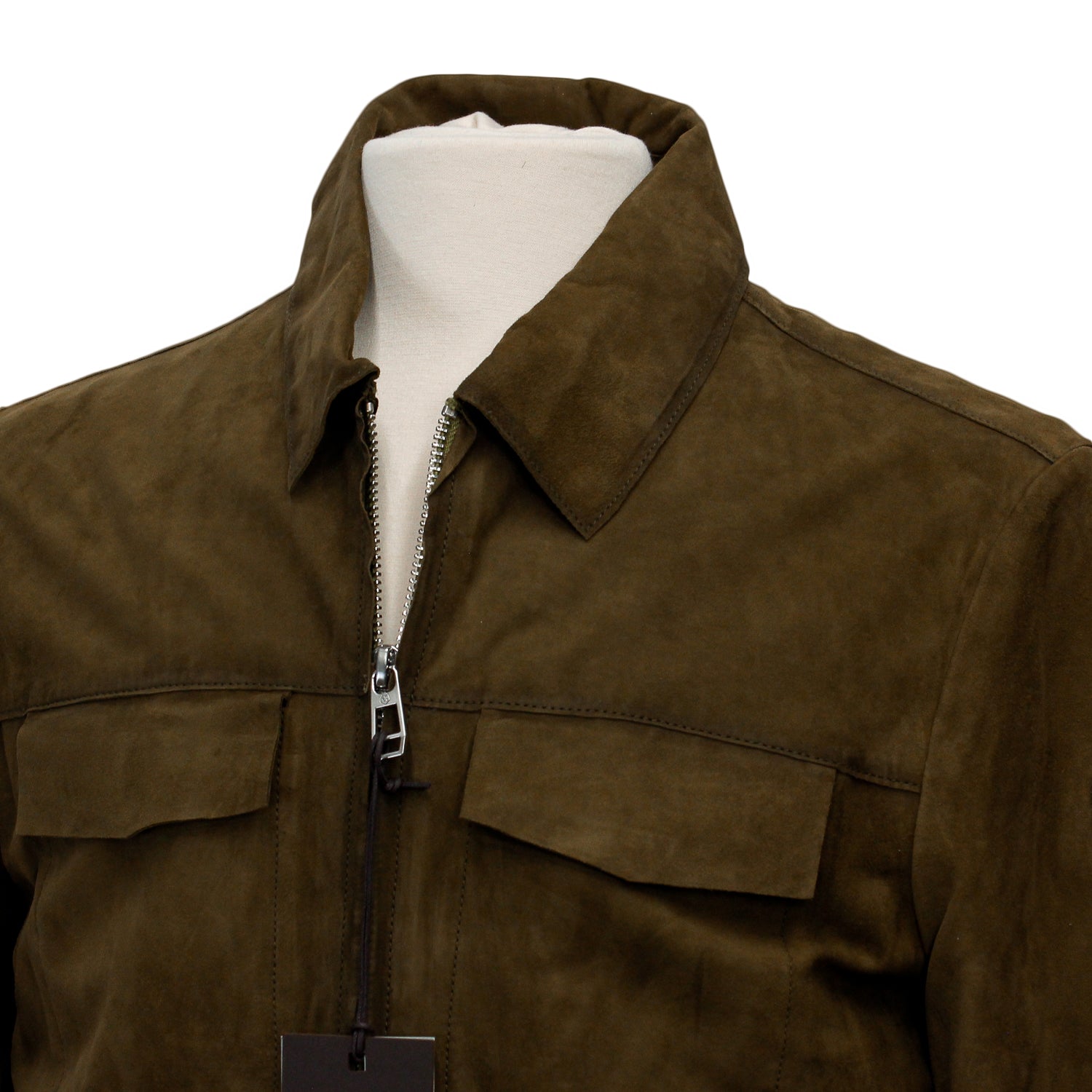 Brown Goat Suede Field Jacket - Milestone - Boutique Jacques International