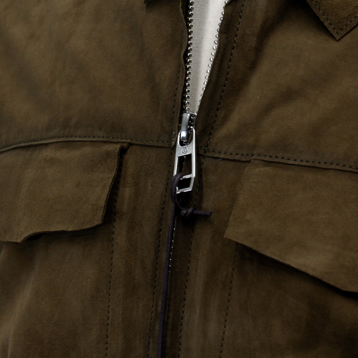 Brown Goat Suede Field Jacket - Milestone - Boutique Jacques International