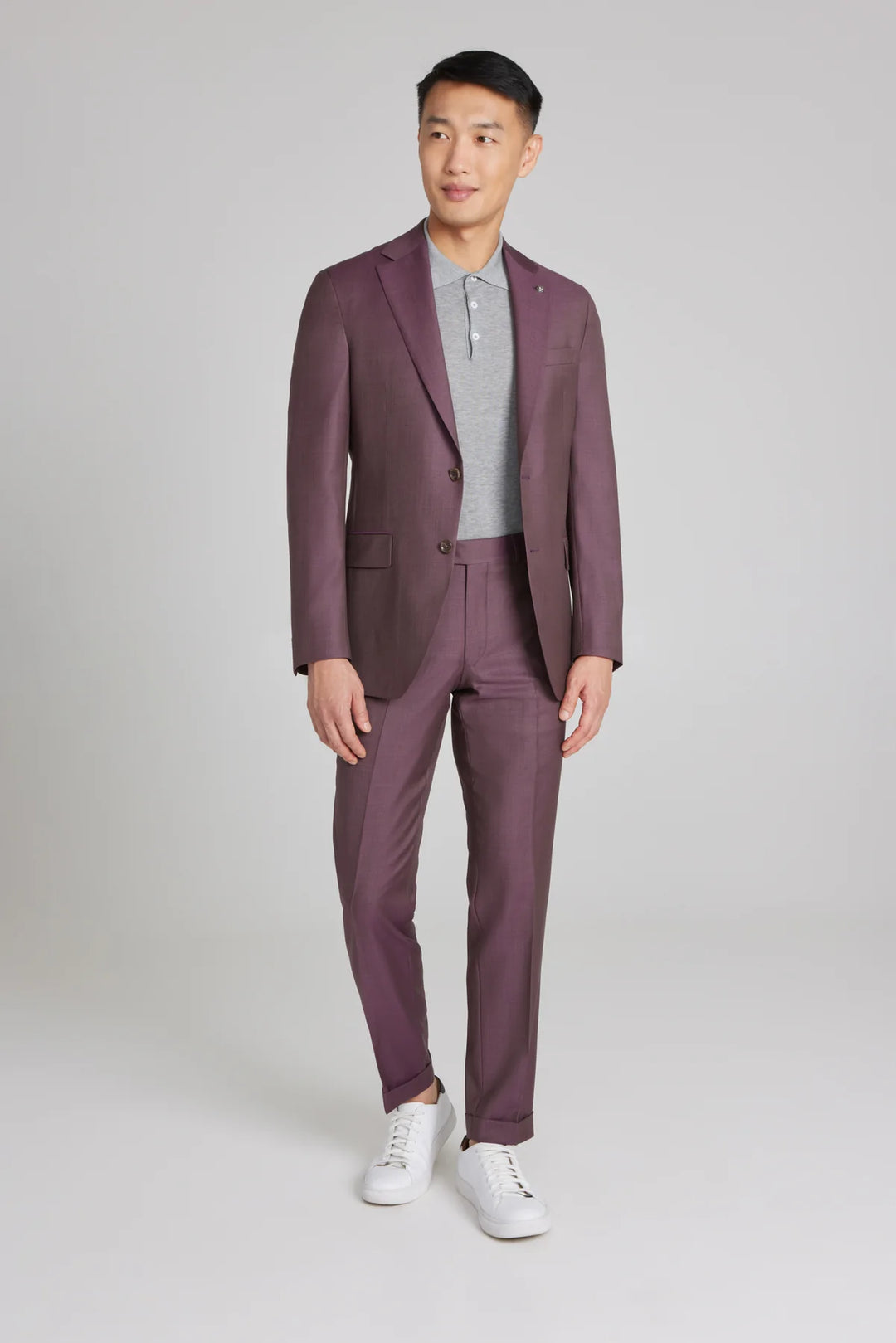 Burgundy/Plum Sartorial Urban Slim Fit Wool Suit - Jack Victor